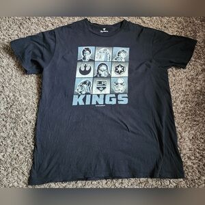 Fanatics NHL LA Kings Cotton Black Star Wars Graphic Shirt Men's XL